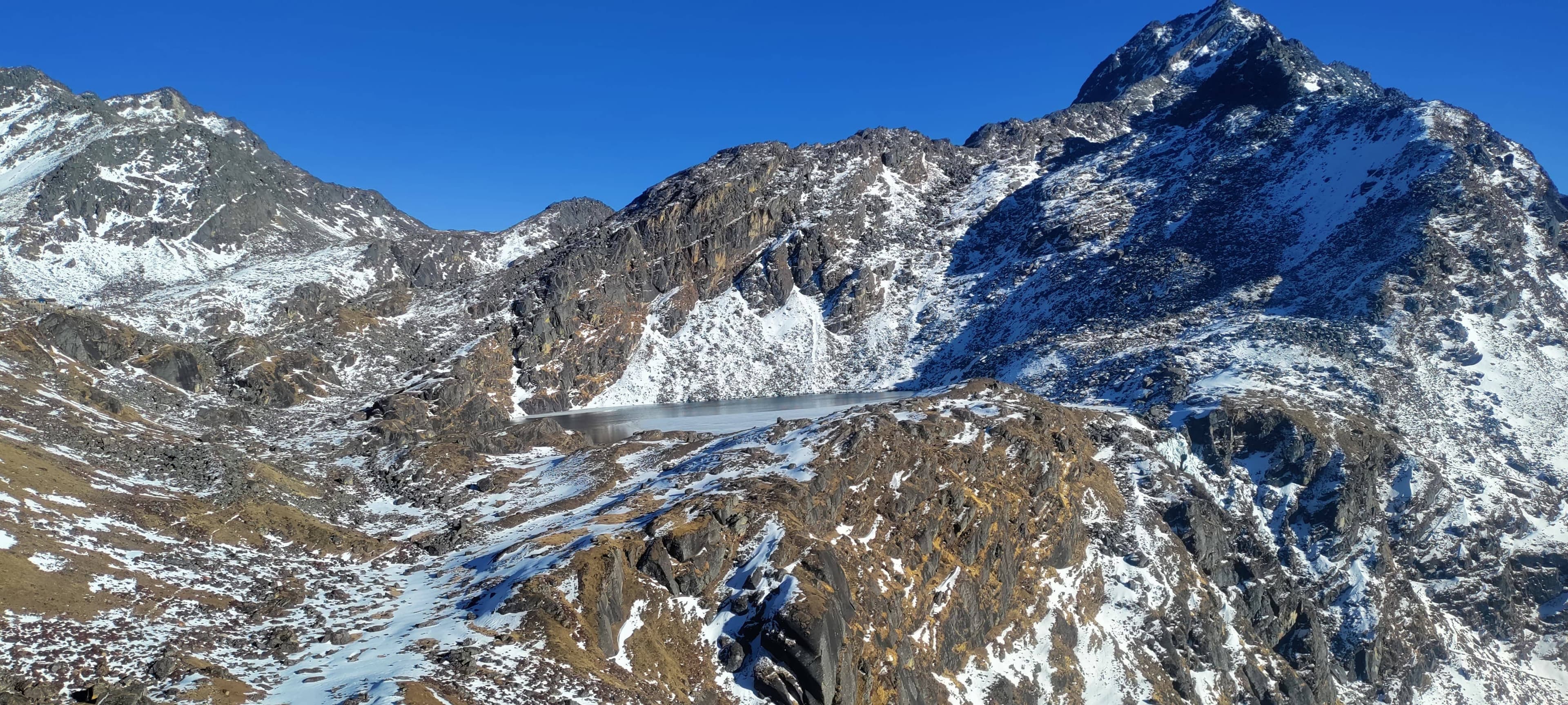 Rocky high-altitude terrain near Gosaikunda Lake