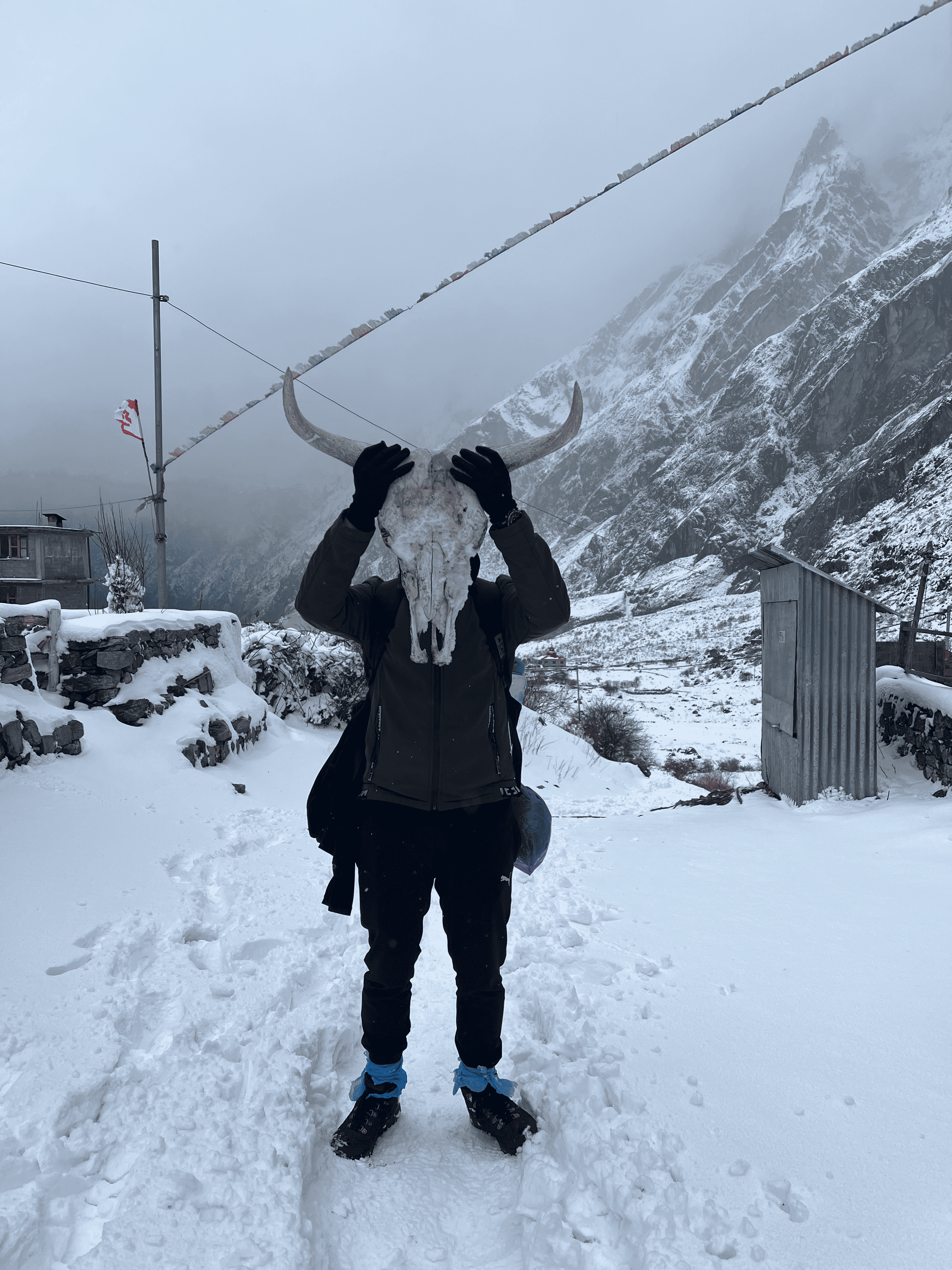 Celebrating in Snowy Langtang
