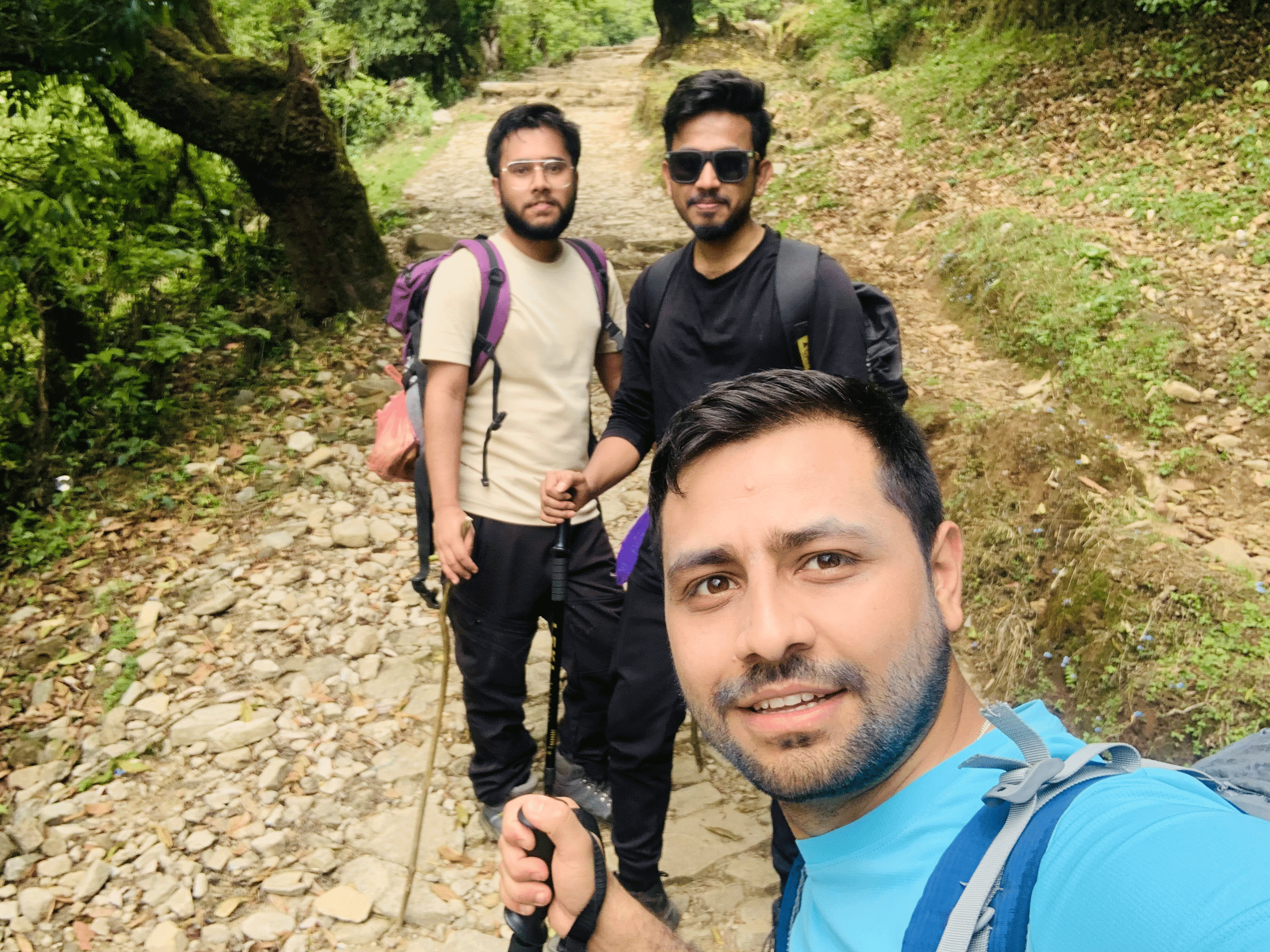 Group photo with my friends on the trail