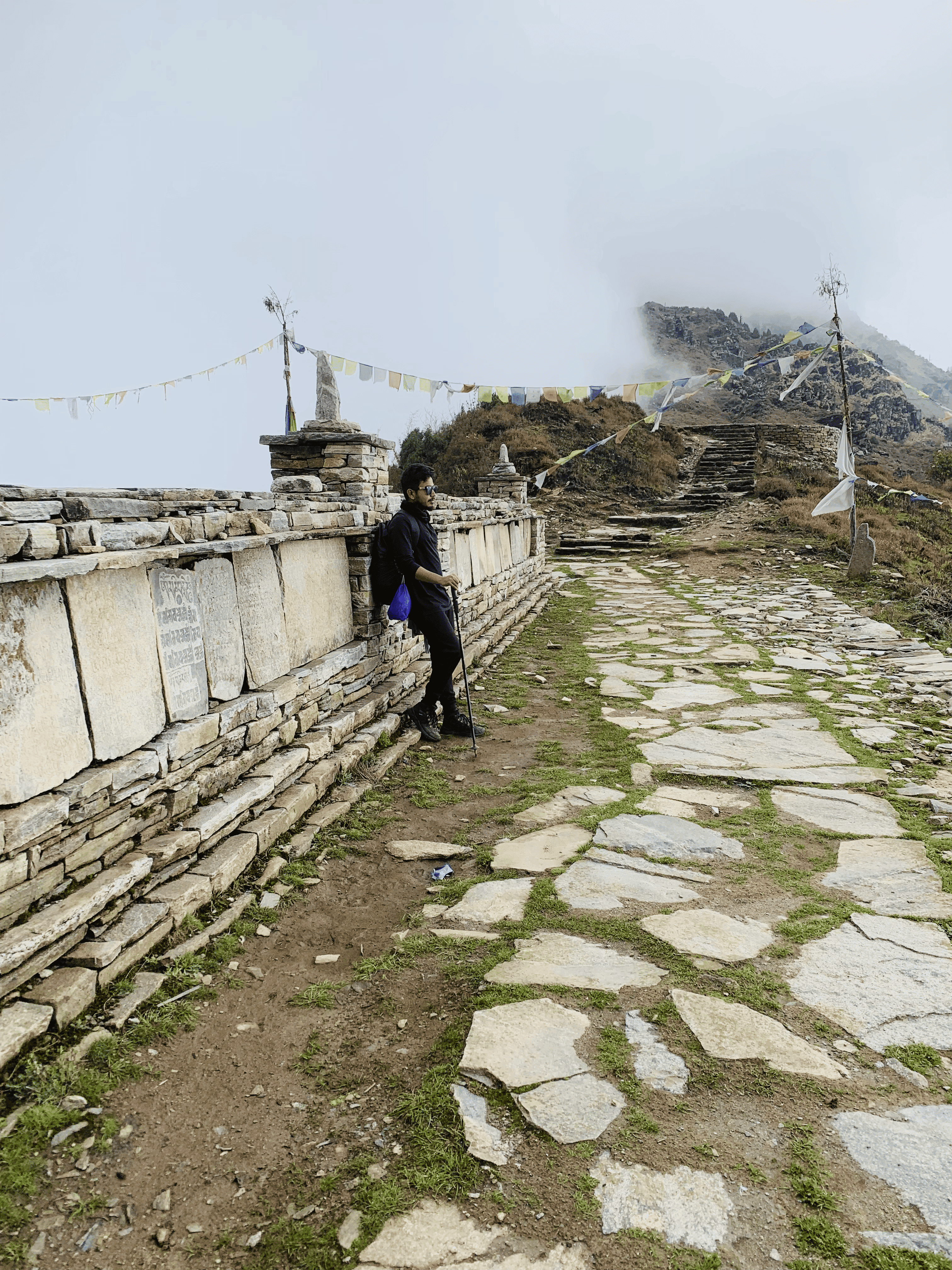 Walking the Stone Path in Mist