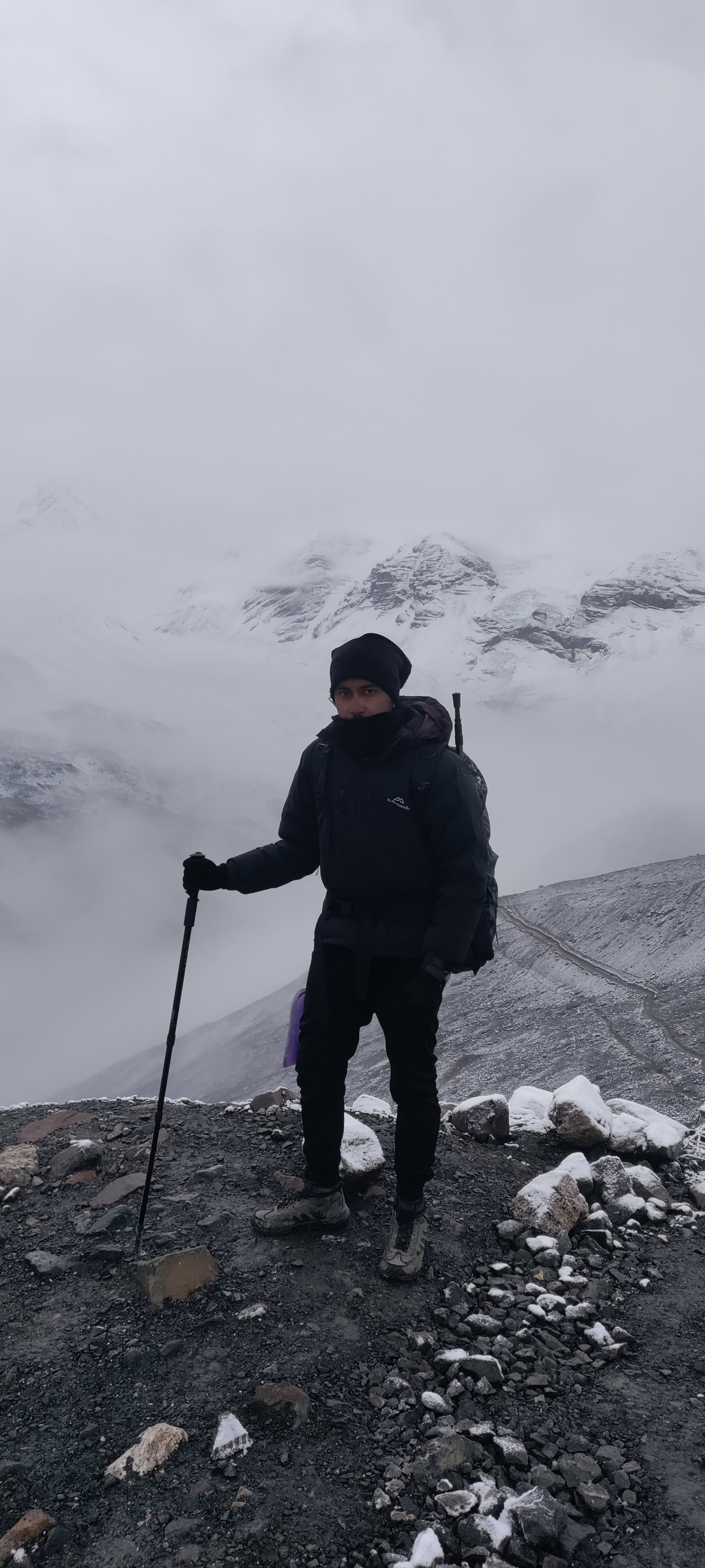 Victory moment at the pass